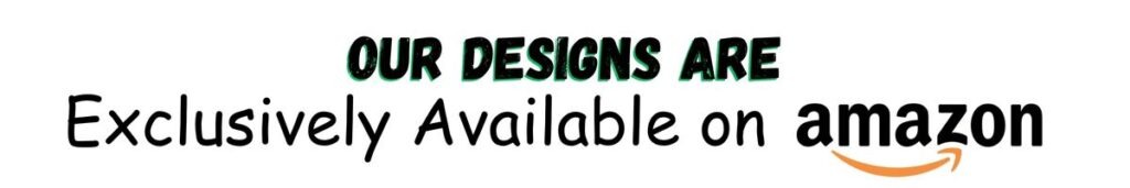 Our designs are exclusively available on Amazon banner